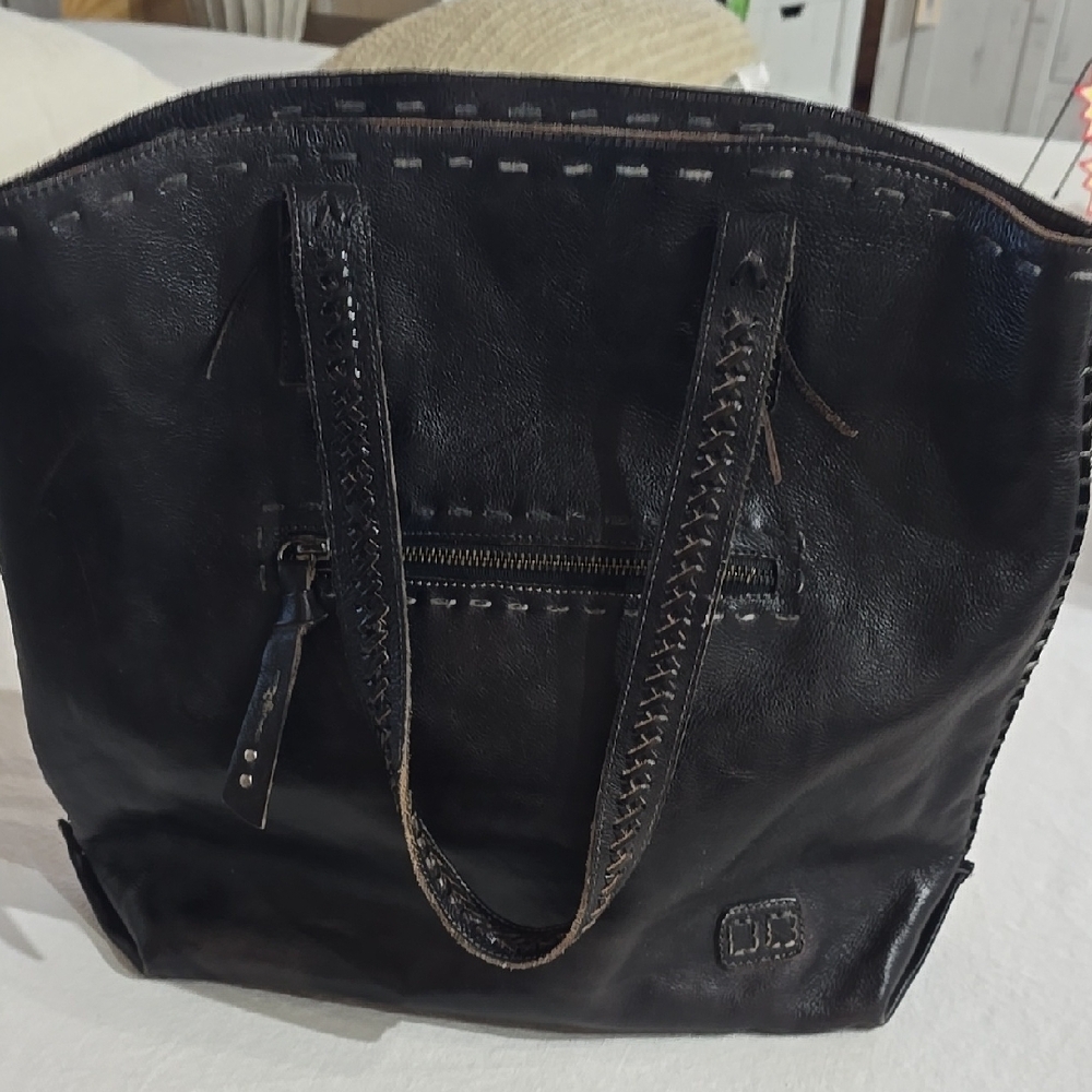 Bed Stu Black Leather Tote